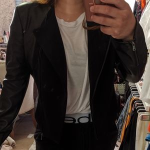 Black faux leather jacket